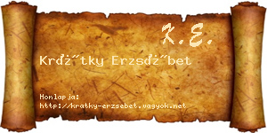 Krátky Erzsébet névjegykártya