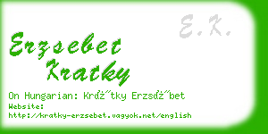 erzsebet kratky business card